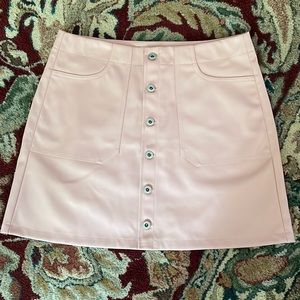 Jessica Simpson SZ L Pink Faux Leather Skirt